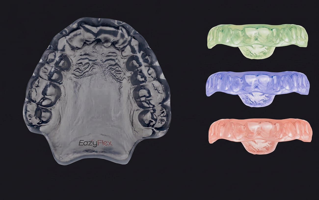 Eazy Flex Schnarchschiene mit transparenten und farbigen Varianten